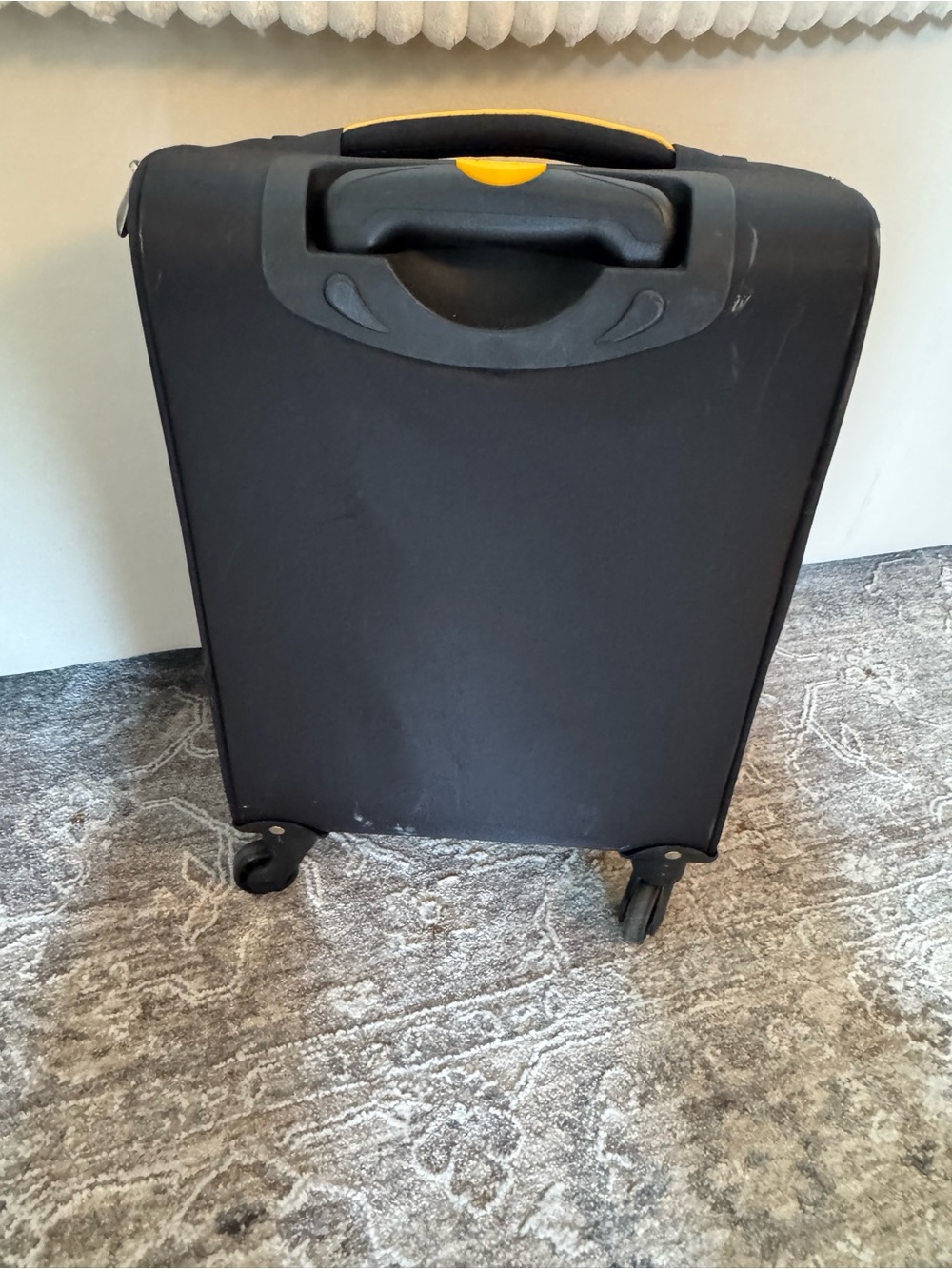 Lucas Two-Tone Yellow and Black Compact Carry-on. 17 x13”. - Picture 2 of 4